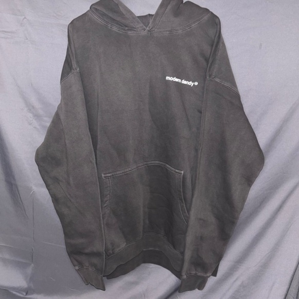 Modern‎ Dandy AC Miller Hoodie Mens Medium Black Washed Pullover Streetwear
